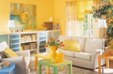 Гостиная в желтом цвете: яркое и солнечное решение